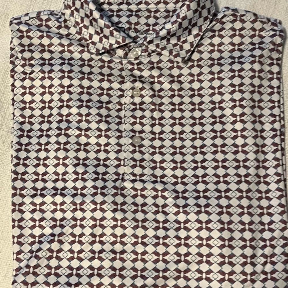 Onward Reserve performance polo. MEDIUM Short sleeve Green/red/white. Very good!